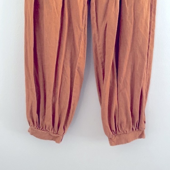 Free People Kirsten trouser rust/autumn leave linen pant - Picture 4 of 11
